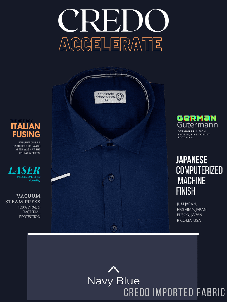 Credo Imported Navy Blue Half Sleeve Shirt(606)_1.jpg