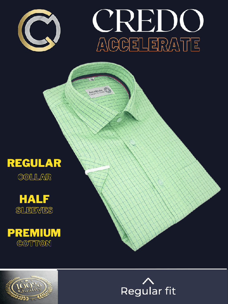 Green &amp; Blue Check Formal Shirt_2.jpg