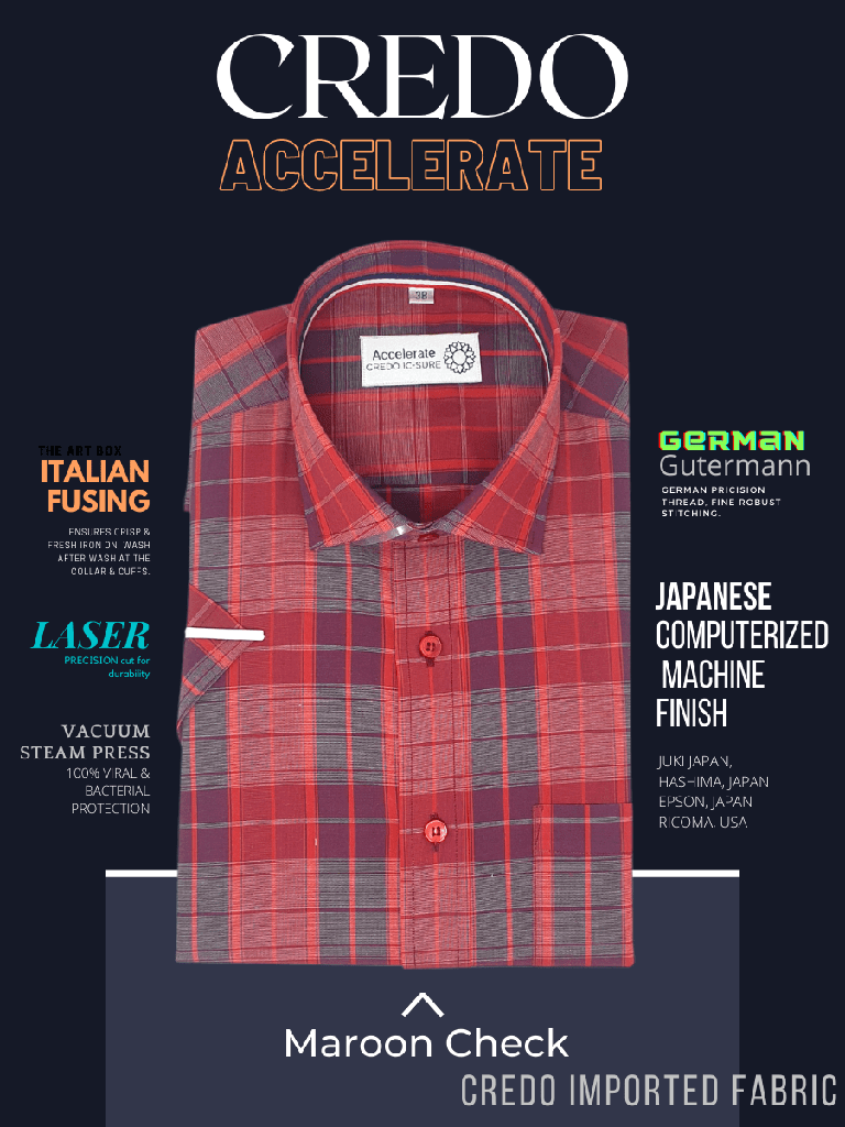 Maroon Check Full Sleeve Formal Shirt_1.jpg