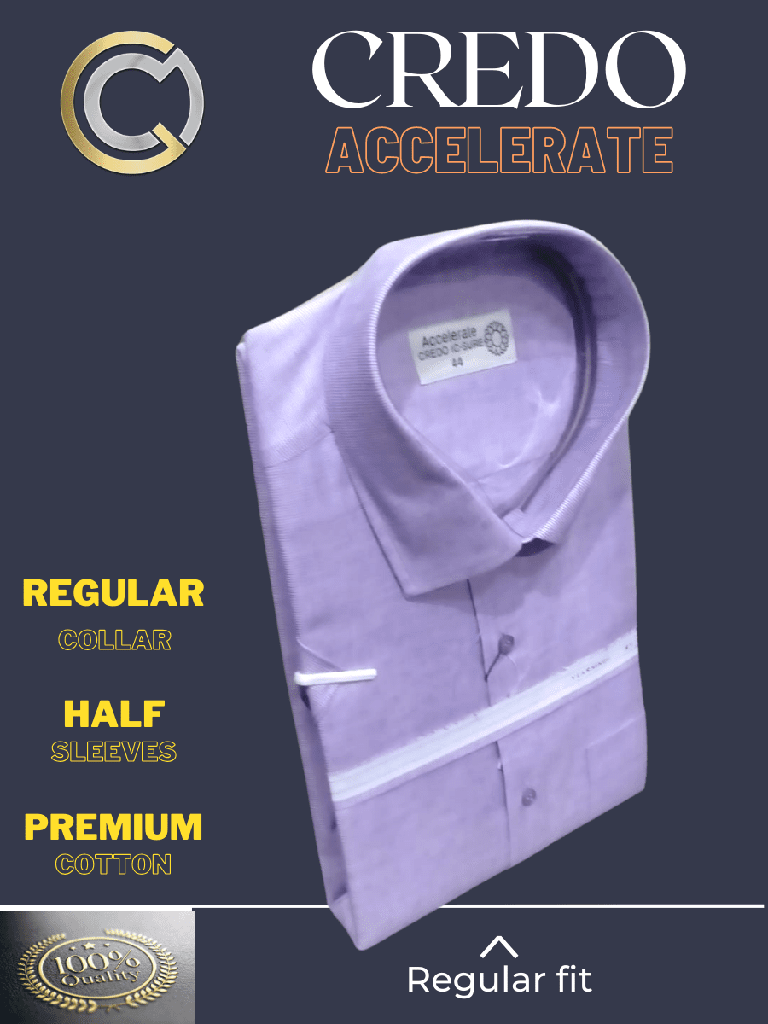 Light purple colour half sleeves formal shirt_2.jpg