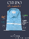 Men sky colour with small black checked half sleeves shirt_1.jpg