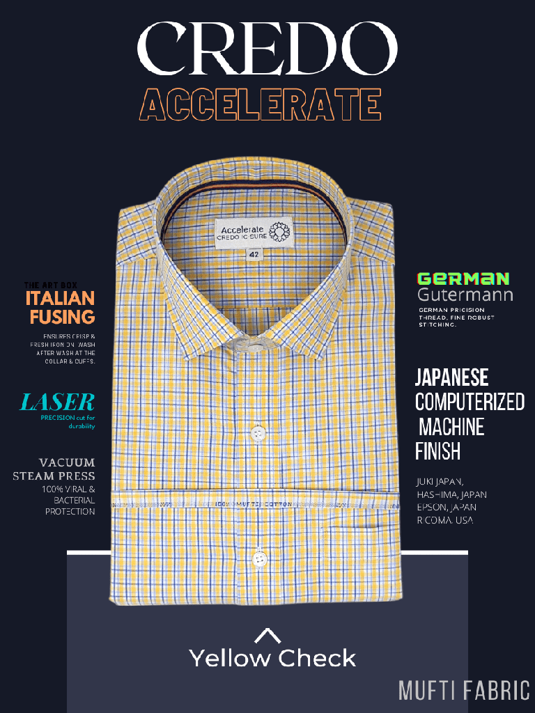 Mufti Fabric Grey Check Formal Shirt_1.jpg