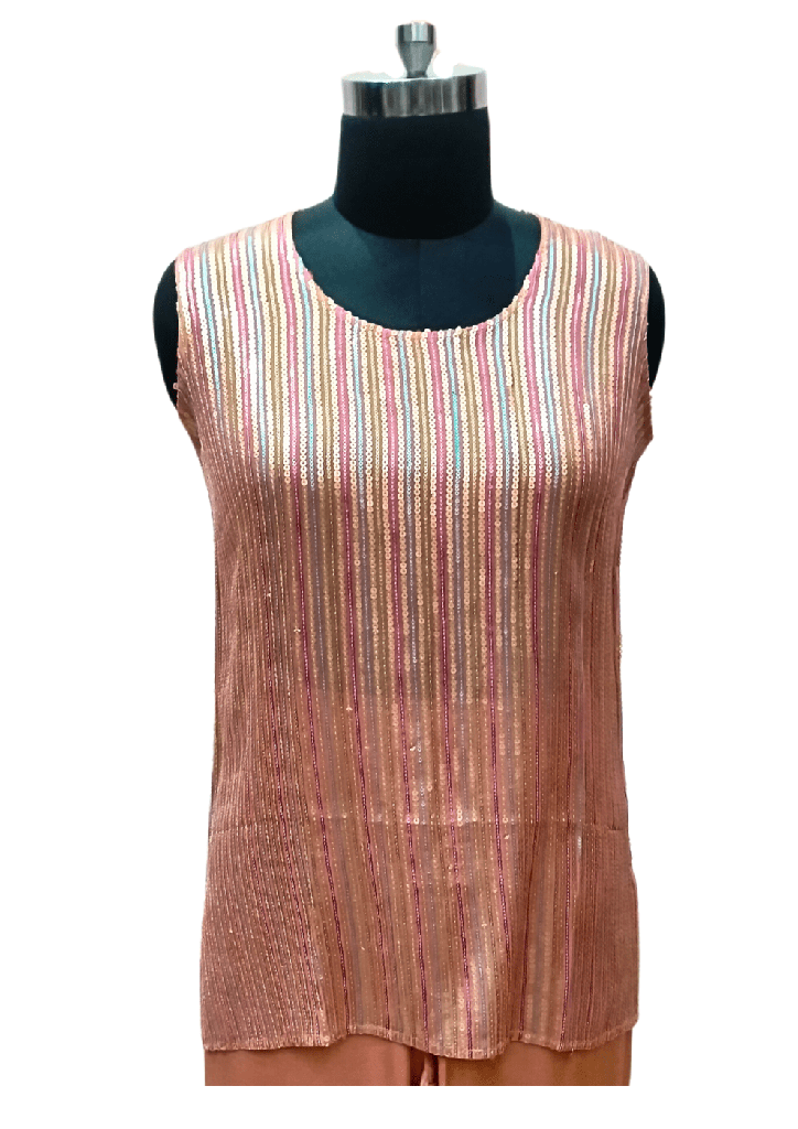 Peach Color Ethnic Printed Kurti-_1.jpg