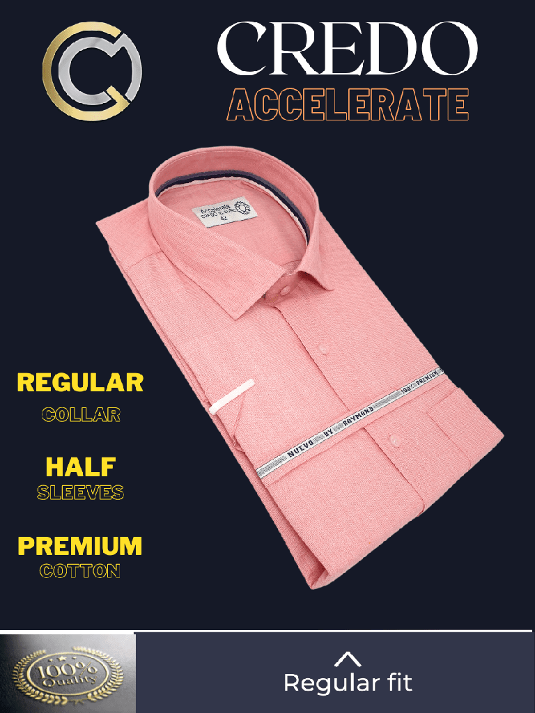 Raymond Fabric Pink Texture Half Sleeves Formal Shirt_2.jpg
