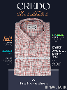 Raymond Fabric Red &amp; Grey Check Formal Shirt_1.jpg