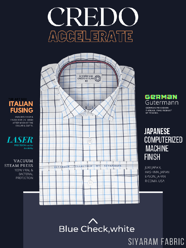 Siyaram Fabric Blue Check on White Shirt_1.jpg