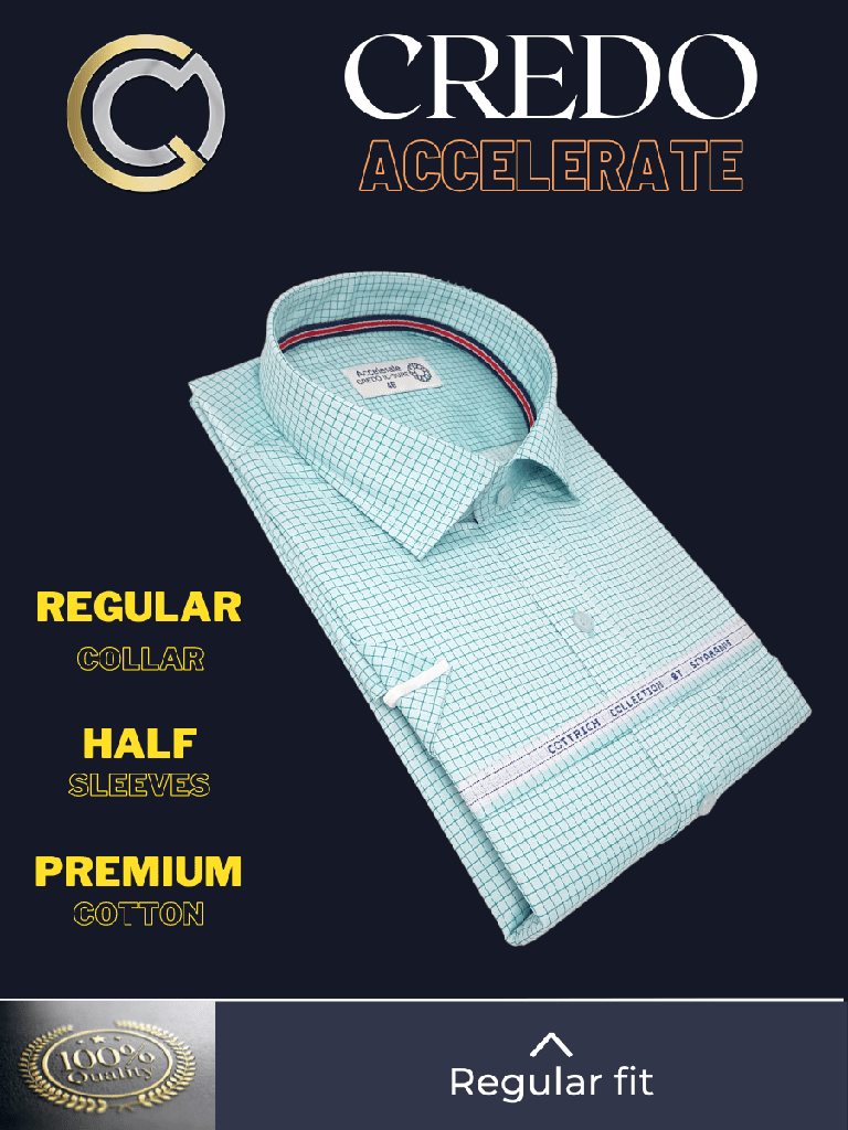Siyaram Fabric Green Check Formal Shirt_2.jpg