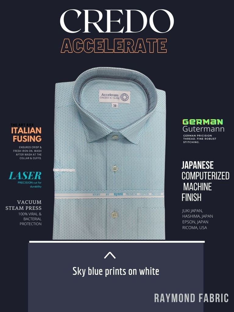 Sky blue barfi printed white Raymond shirt(892)_1.jpg