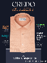 White &amp; Orange Stripe Formal Shirt_1.jpg