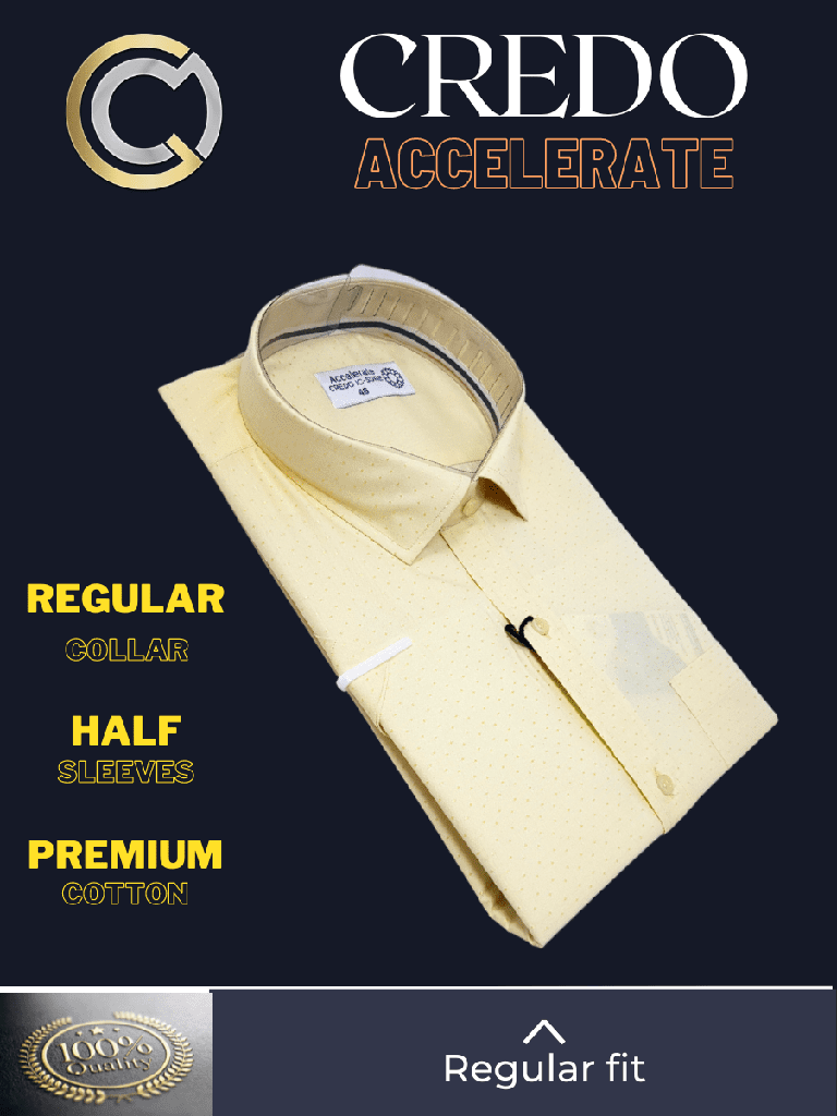 Yellow Texture Half Sleeve Formal Shirt(589)_2.jpg