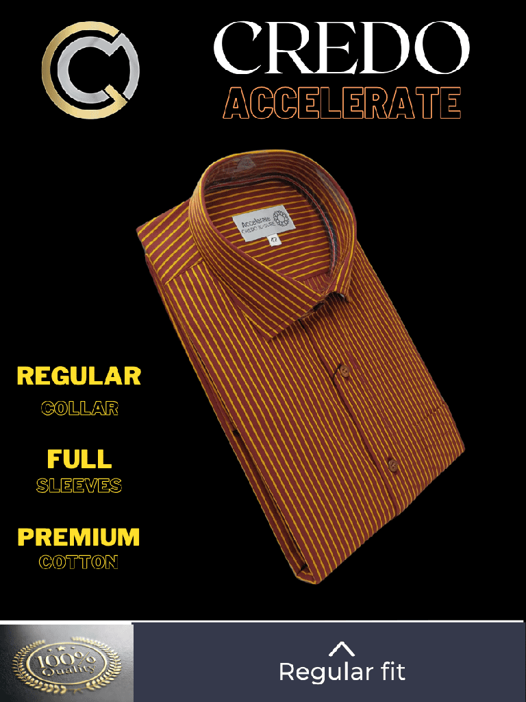Yellow stripe on maroon full sleeve formal shirt (854)_2.jpg