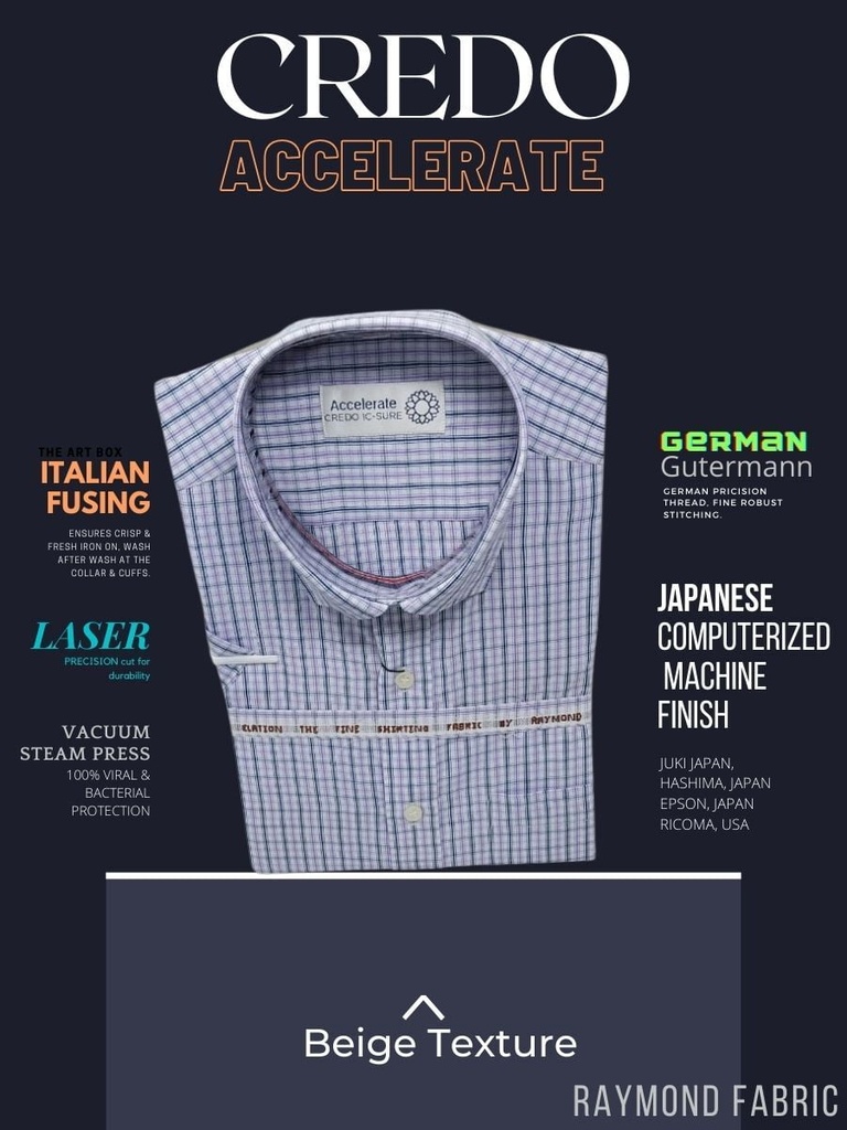 men half sleeves gray color blue checked formal shirt_1.jpg