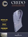 men half sleeves gray color blue checked formal shirt_2.jpg