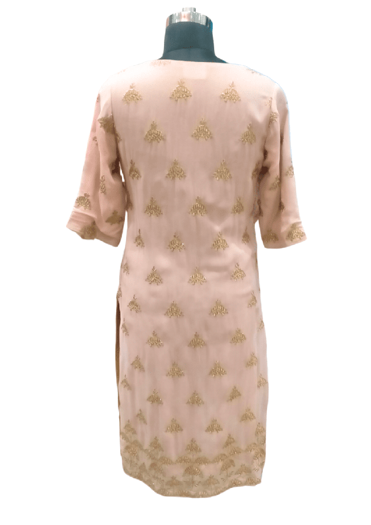 women's peach pink Straight Kurti_1.jpg