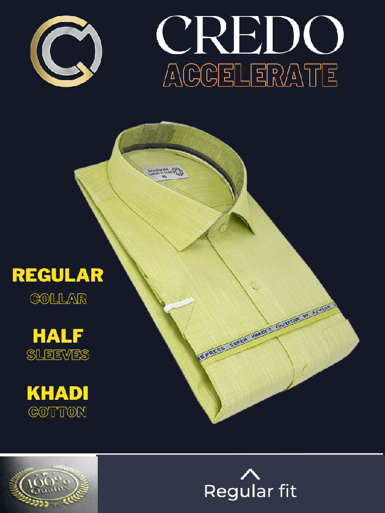 Arvind Fabric Light Green & White Texture Formal Shirt_1.jpg