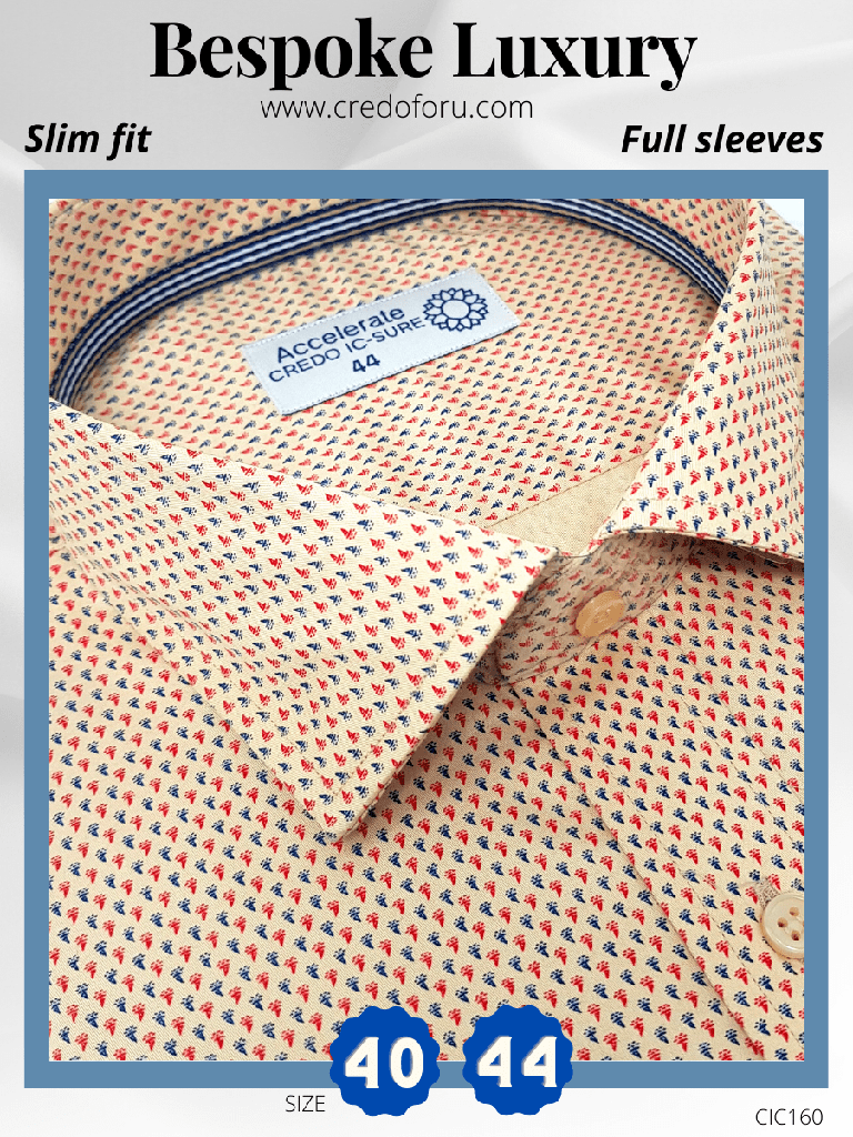 Arvind Fabric Blue & Red Printed Formal Shirt_2.jpg