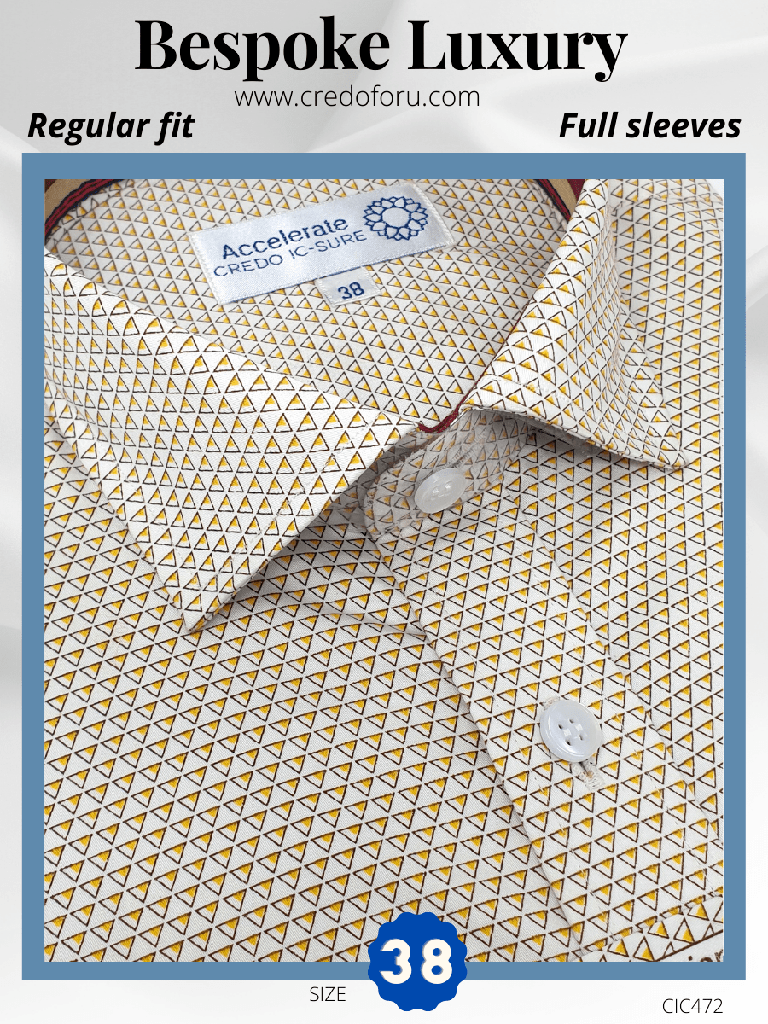 Arvind Fabric Yellow Beige Formal Shirt_2.jpg