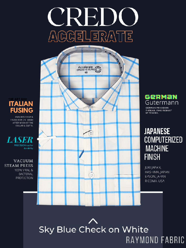 Raymond Fabric Grey Check White Formal Shirt_2.jpg