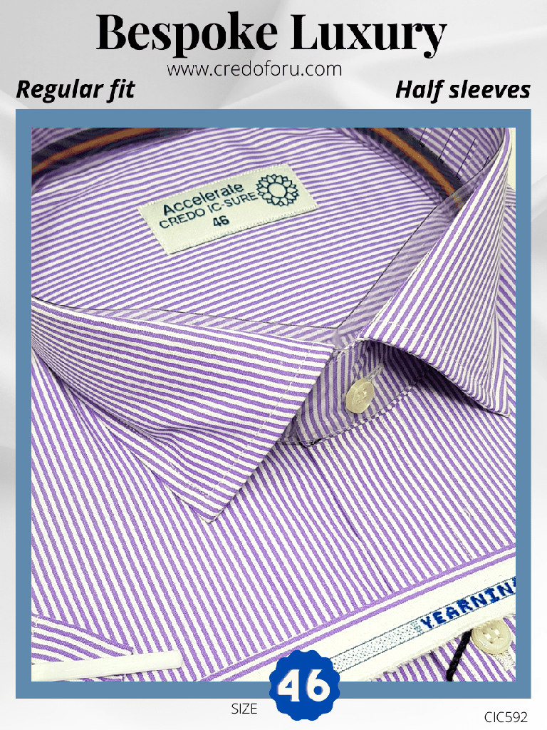 Raymond Fabric Green &amp; Mauve Stripe Formal Shirt_1.jpg