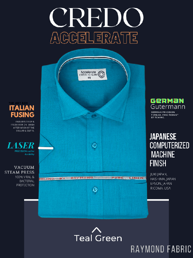 Raymond Fabric Teal Green Formal Shirt_2.jpg