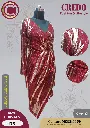 Red with Golden Sequence Partywear Dress-Red-2.webp