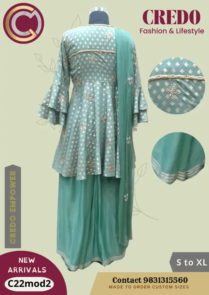 Light Green Kurtis plazo set-LightSeaGreen-4.webp
