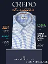 Credo Imported Fabric Blue White Check Half Sleeve(688)-46-2.webp