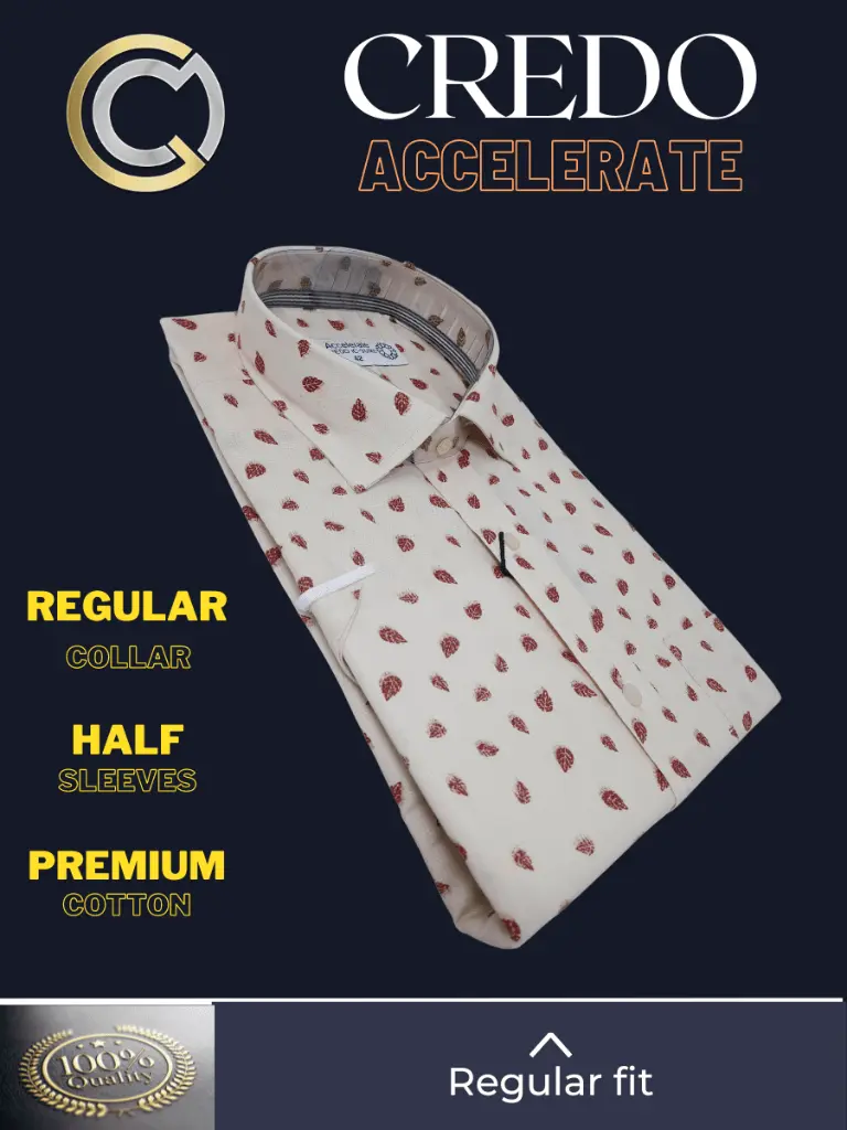Credo Imported Brown Floral Print On Beige Half Sleeve Shirt(660)-42-3.webp