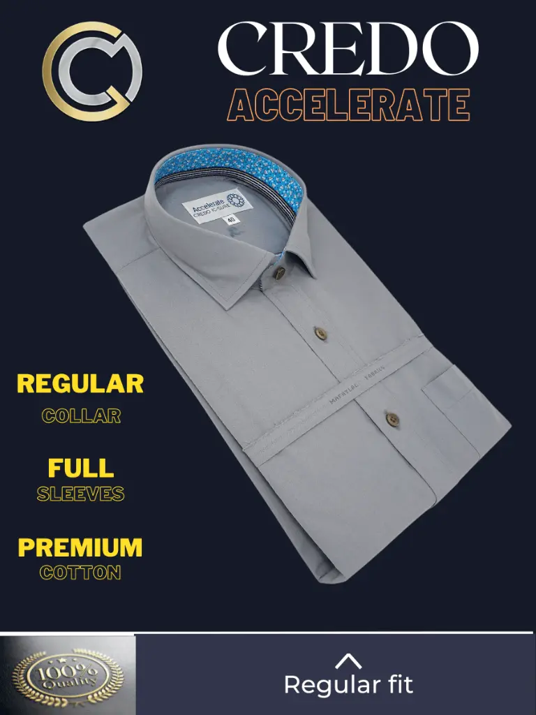 Solid Grey Men formal Shirt(599)-Gray-3.webp