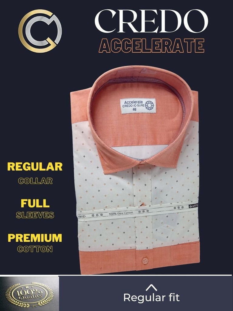 Cream and white printed combined full sleeve shirt 786 Image 3