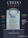 Sky blue barfi printed white Raymond shirt(892) Image 2