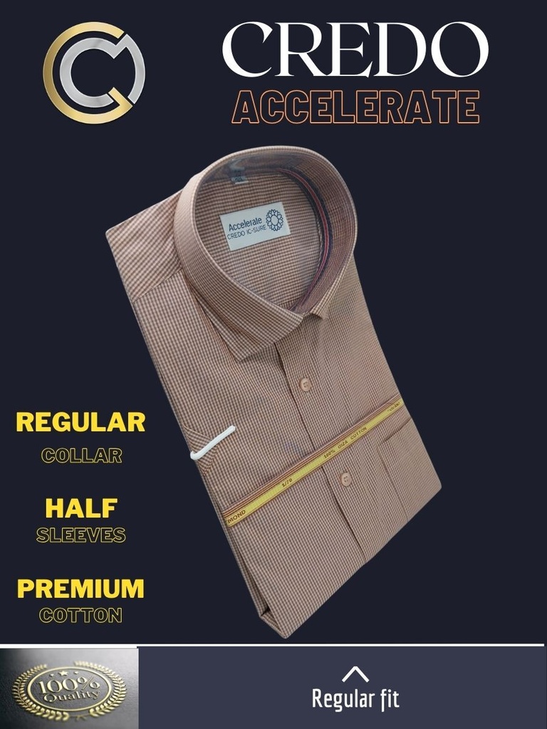 Brown geometric prints on white Raymond shirt(890) Image 3