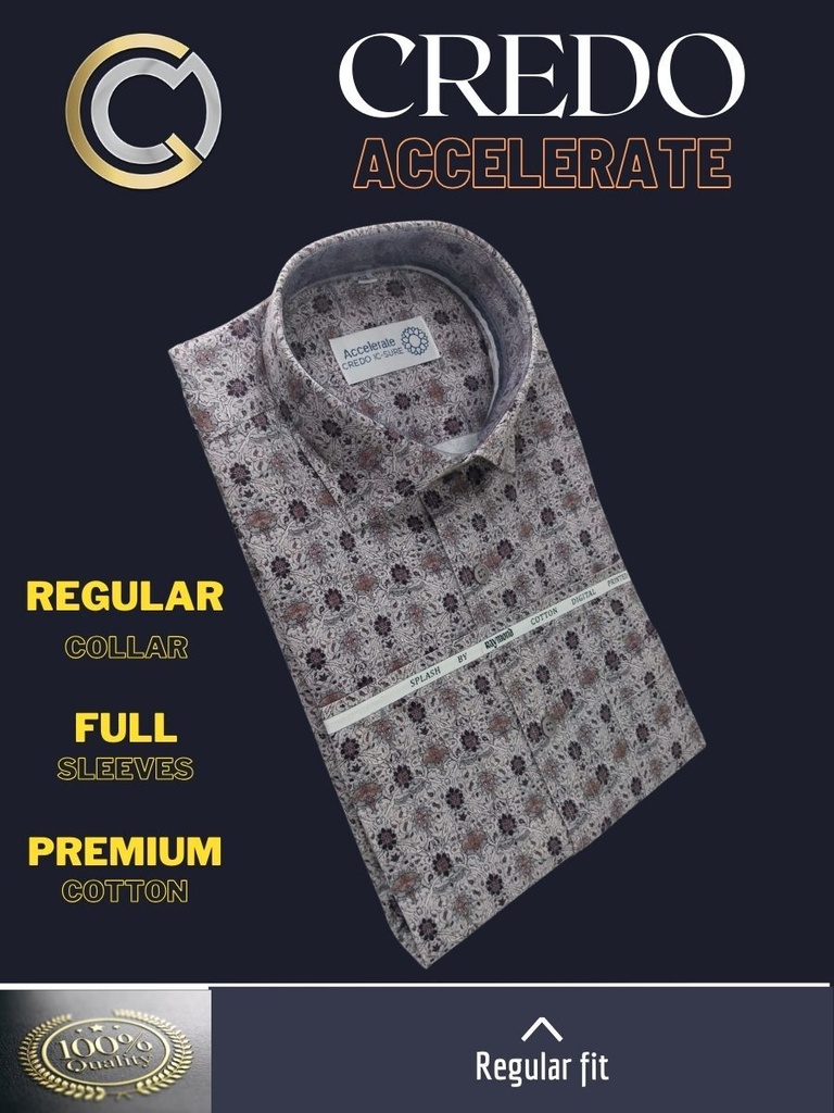 Maroon jacquard printed raymond shirt(888) Image 3