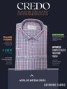 White, red and blue checks raymond shirt(885) Image 2