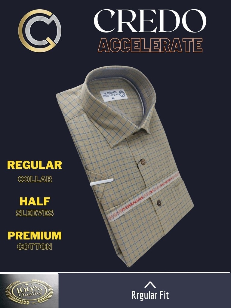 Blue checks on mehendi green Raymond shirt(884) Image 3