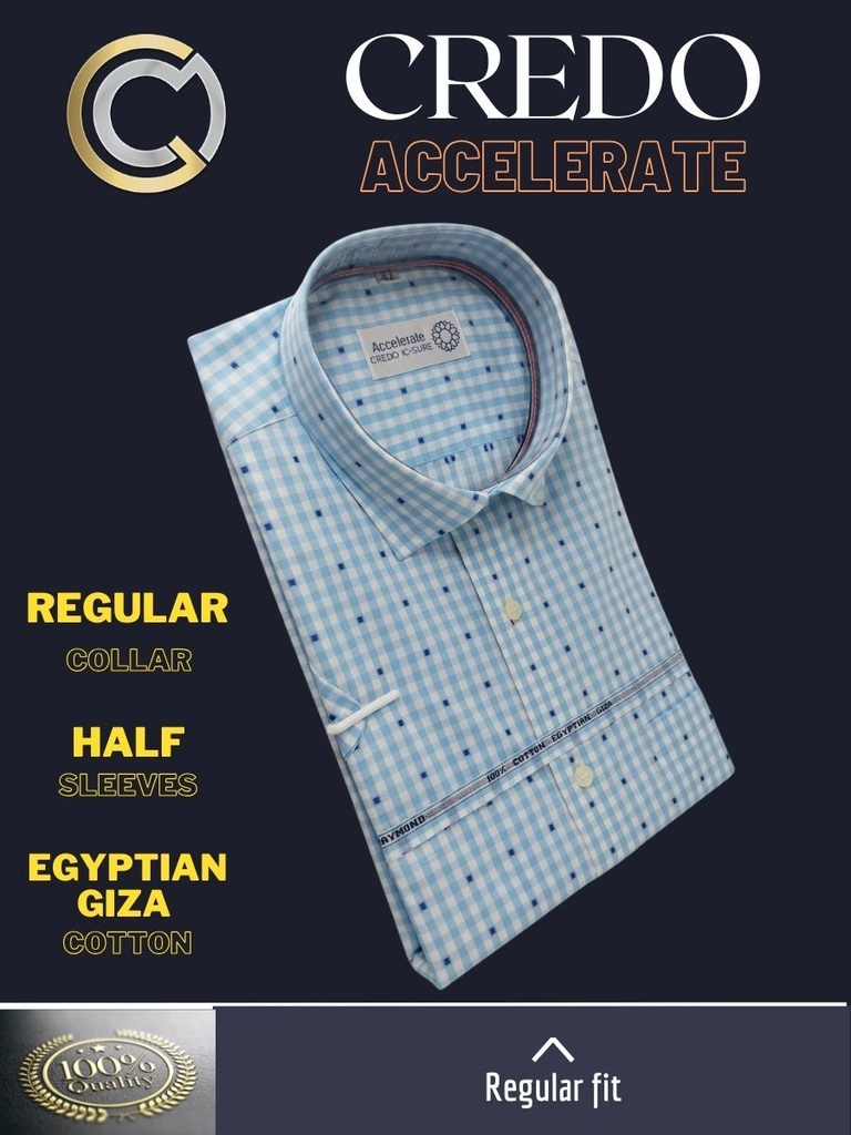 Sky blue checks raymond shirt(908) Image 3