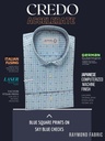 Sky blue checks raymond shirt(908) Image 2