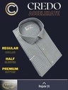 Green and blue square prints on white Raymond shirt(907) Image 3