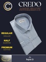 White and sky blue printed Raymond shirt(904) Image 3