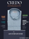 Textured sky blue Raymond shirt(902) Image 2