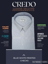 Blue and white printed checks full sleeve shirt 792 Image 2