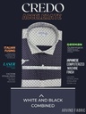 Black and white printed combined half sleeve shirt 798 Image 2