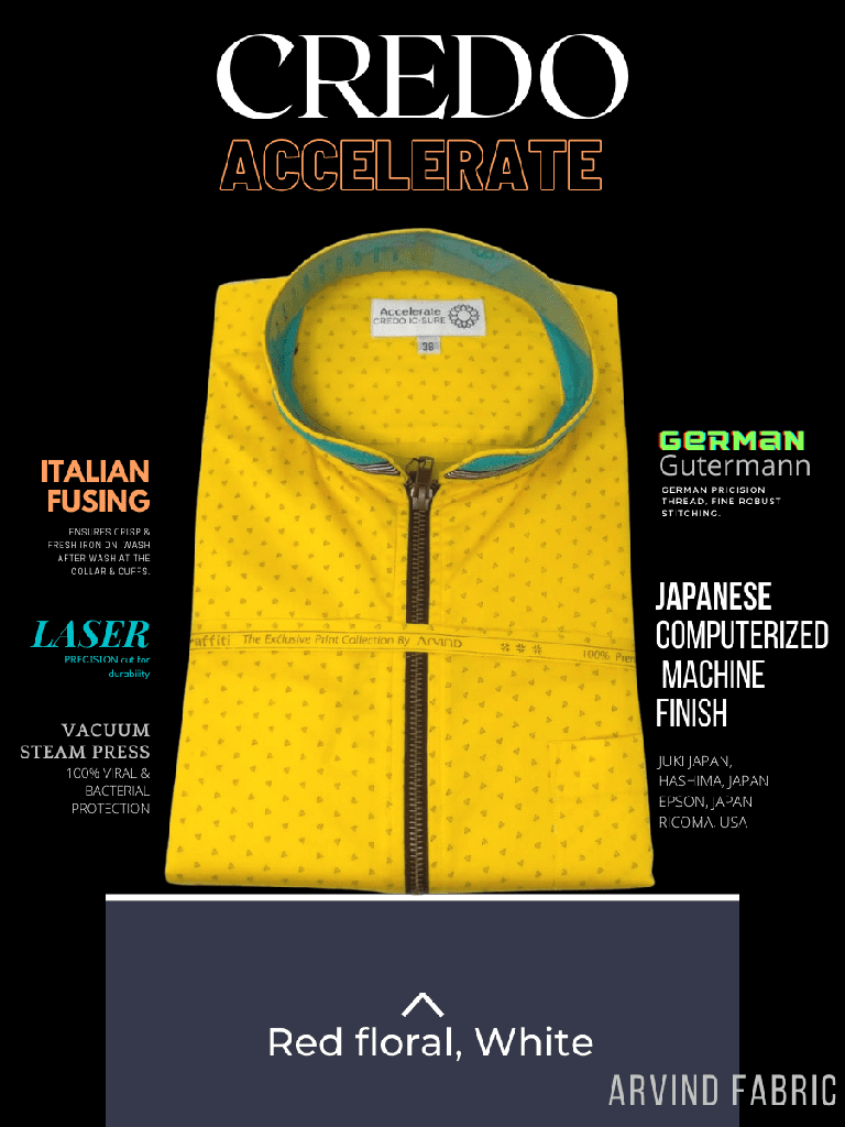 yellow chinse collar shirt with front zip Image 2
