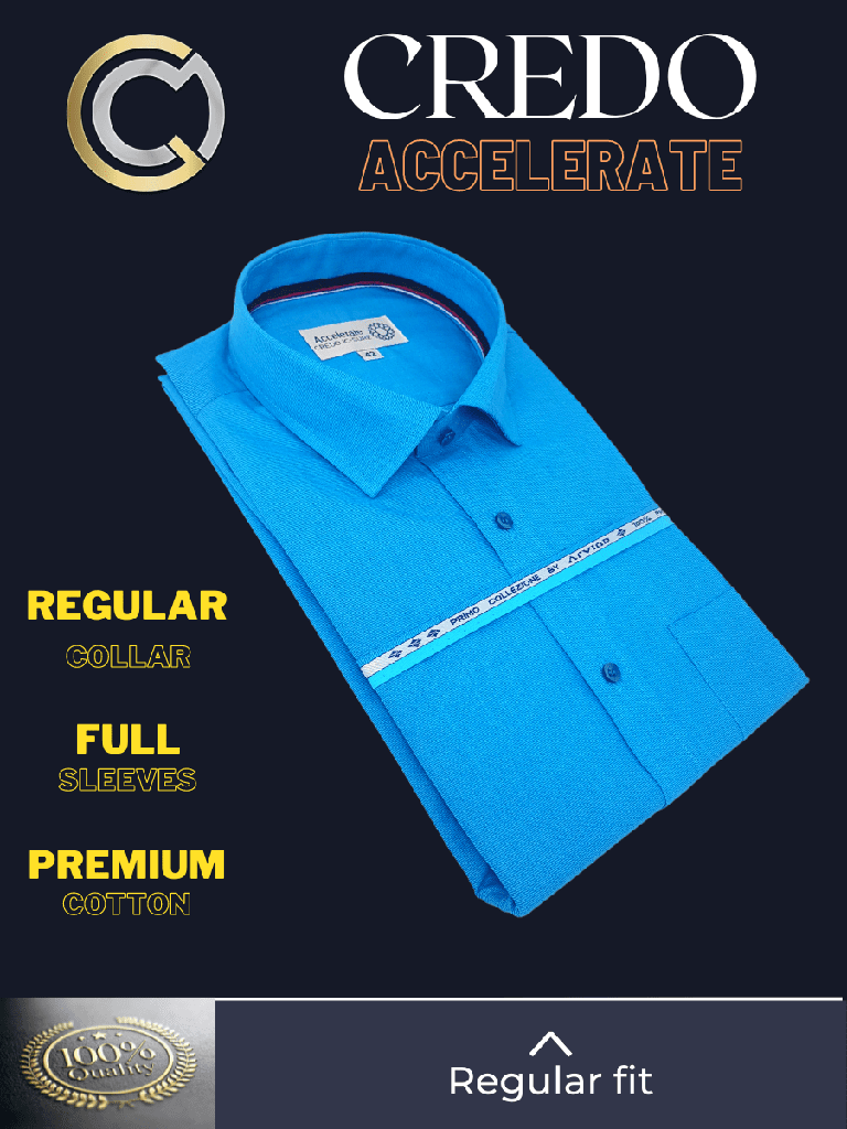 Arvind Fabric Blue Texture Formal Shirt_2.jpg