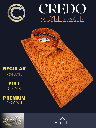 Arvind Fabric Black Floral Print On Orange_2.jpg