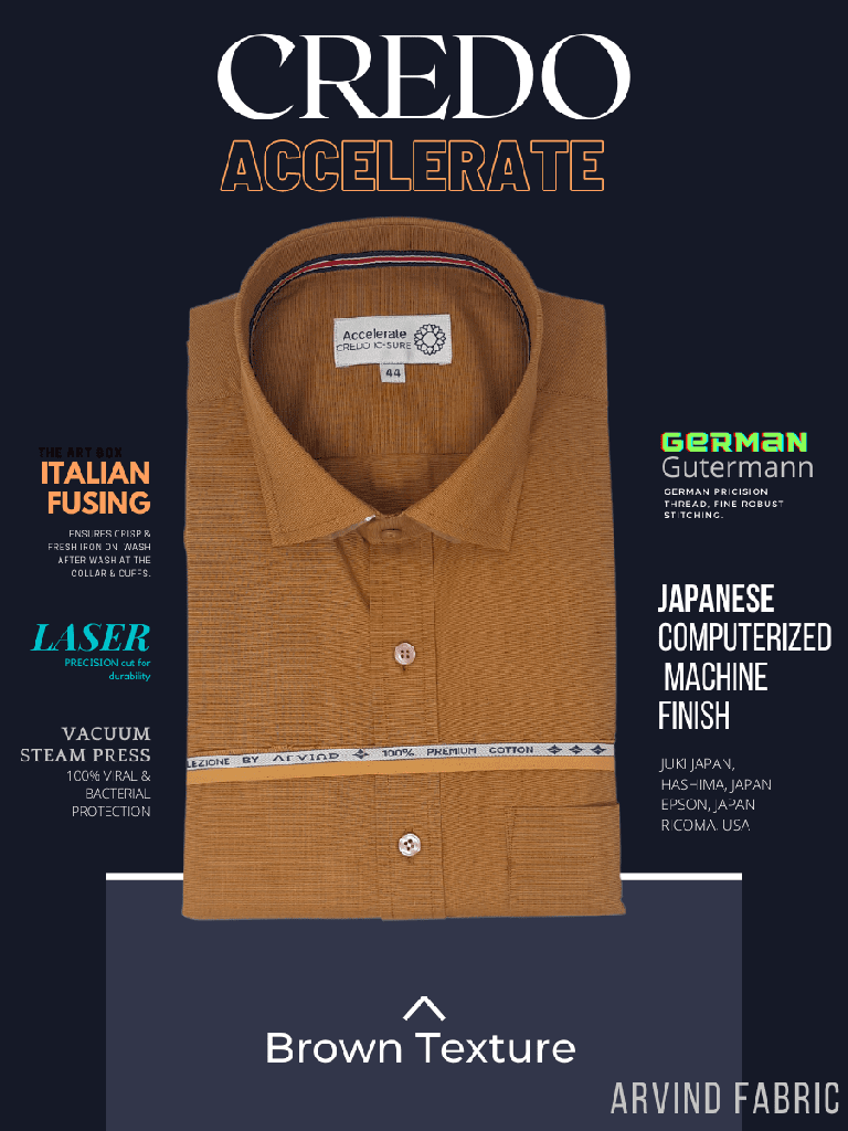 Arvind Fabric Brown Texture Formal Shirt_1.jpg