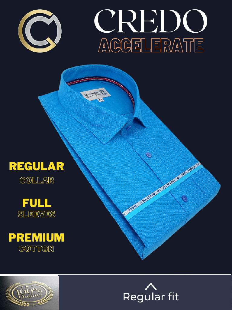Arvind Fabric Aqua Blue Formal Shirt_2.jpg