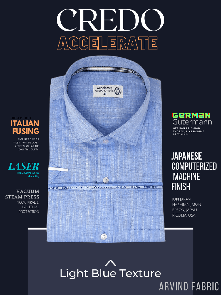 Arvind Fabric Light Blue Texture Formal Shirt_1.jpg