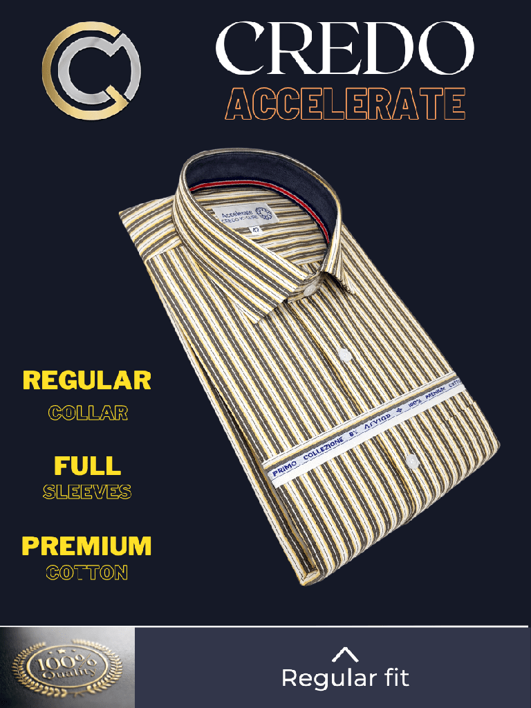 Arvind Fabric Grey Stripe Formal Shirt_2.jpg
