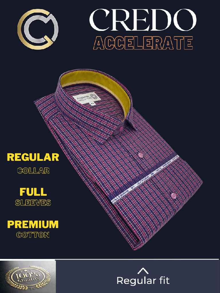Arvind Fabric Pink Check Formal Shirt_2.jpg